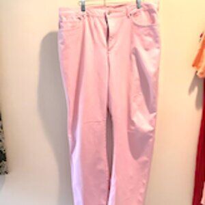 Real Clothes - 5 pocket pink lightweight cotton blend jeans, size 16